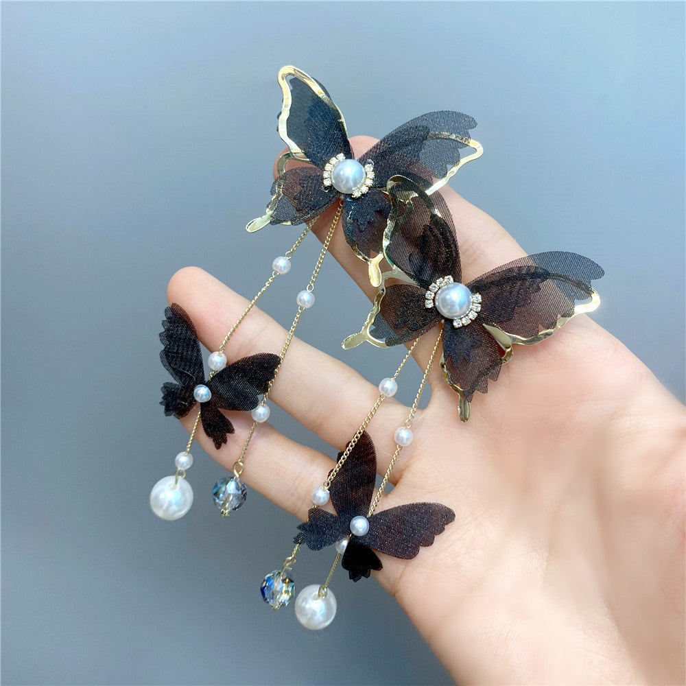 Black Butterfly Earrings (S925 Post)