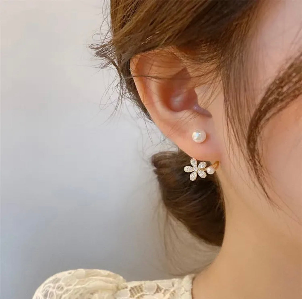 Flower Alloy Earrings