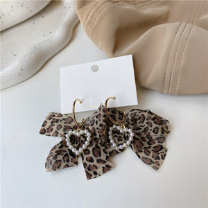 Leopard Bow Earrings
