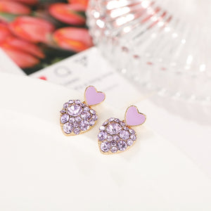 Purple Pendant Earrings