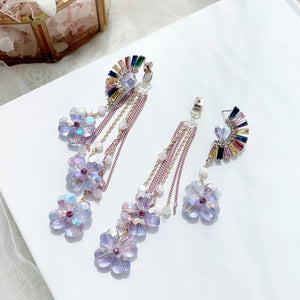 Purple Crystal Earrings