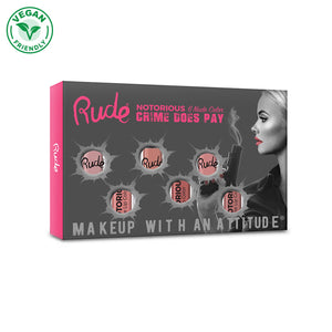 Notorious Lip Color Set (6 nude shades) by Rude Cosmetics